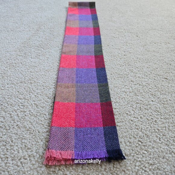 NWOT Wool Irish Donegal Tweed Triona Colorful Skinny Scarf - Picture 4 of 9